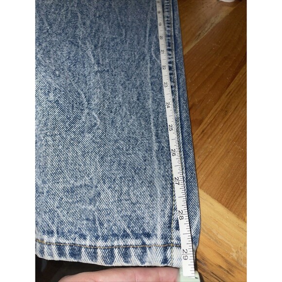 Vintage Lee Denim Overalls Jeans Women's Size 9/10 Med Pockets Blue Made In USA - Picture 6 of 10